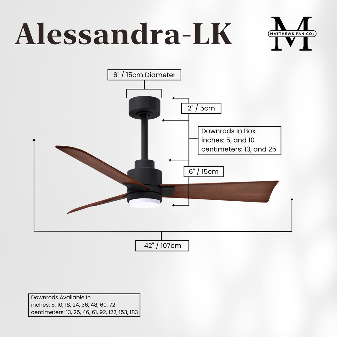 Matthews Fan Company Alessandra - 42" Outdoor, Wet-Rated Ceiling Fan