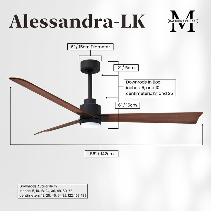 Matthews Fan Company Alessandra - 56" Outdoor, Wet-Rated Ceiling Fan