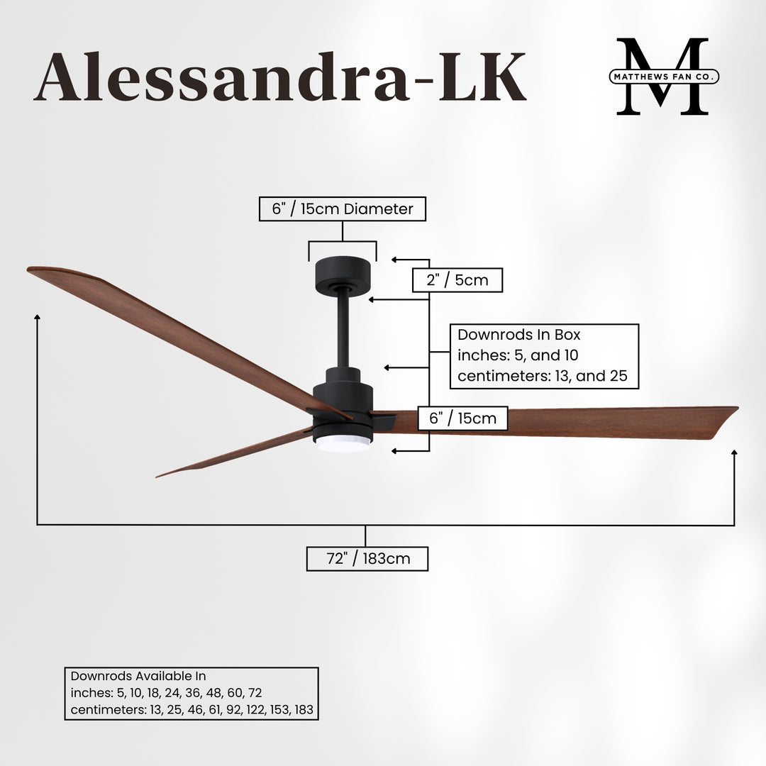 Matthews Fan Company Alessandra - 72" Outdoor Ceiling Fan