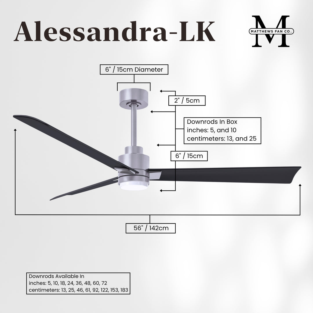Matthews Fan Company Alessandra - 56" Outdoor, Wet-Rated Ceiling Fan