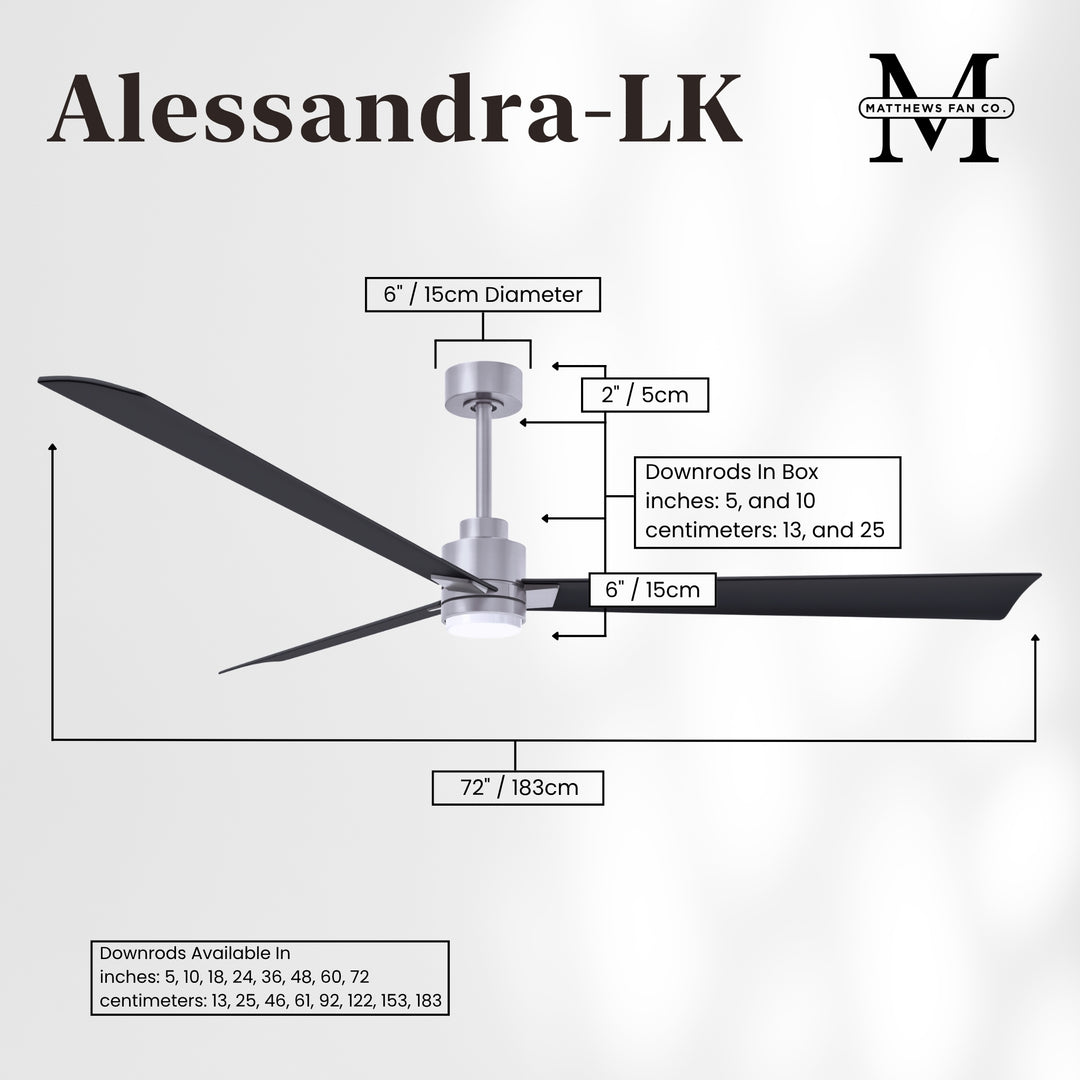 Matthews Fan Company Alessandra - 72" Outdoor Ceiling Fan