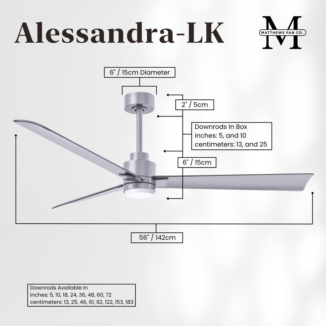Matthews Fan Company Alessandra - 56" Outdoor, Wet-Rated Ceiling Fan