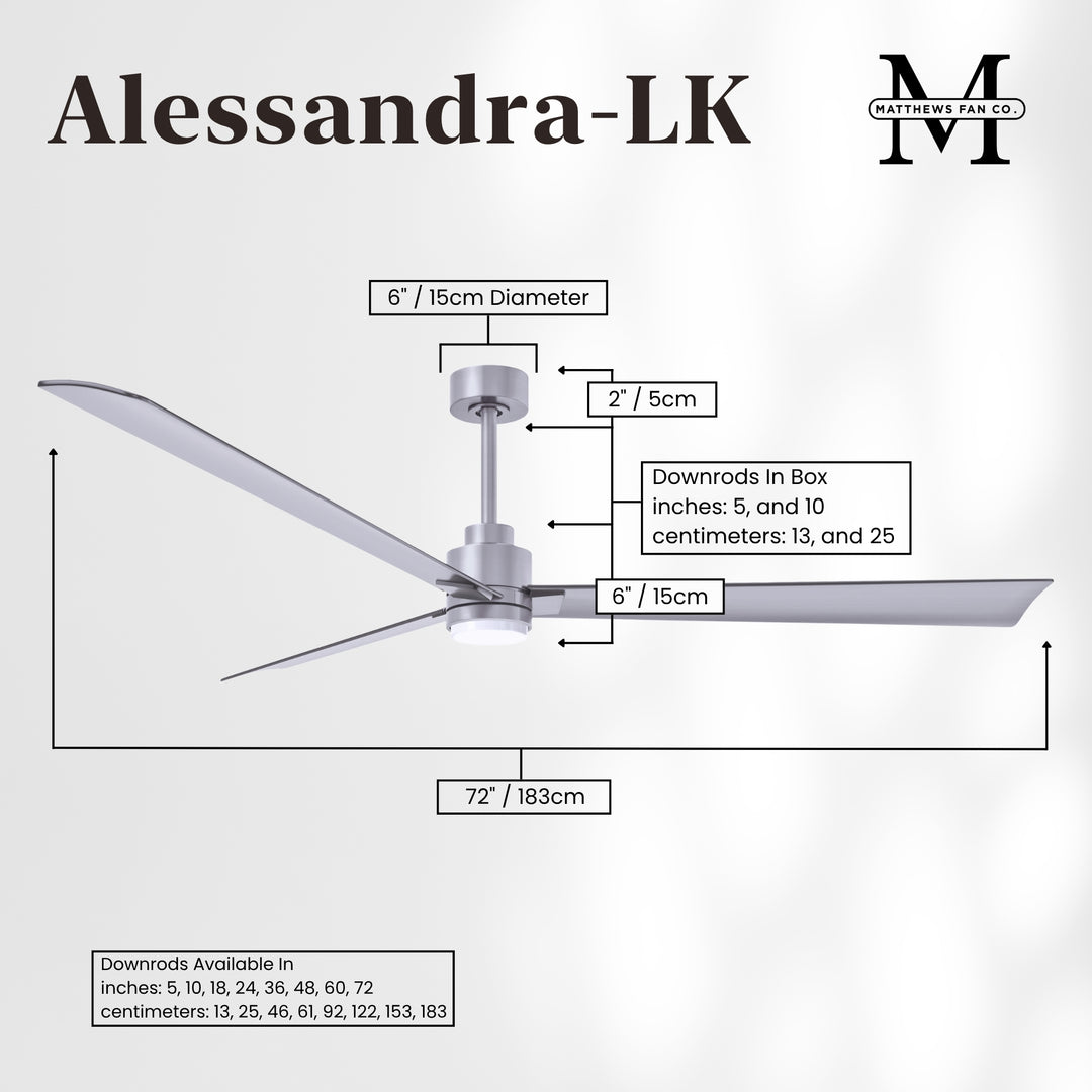 Matthews Fan Company Alessandra - 72" Outdoor Ceiling Fan