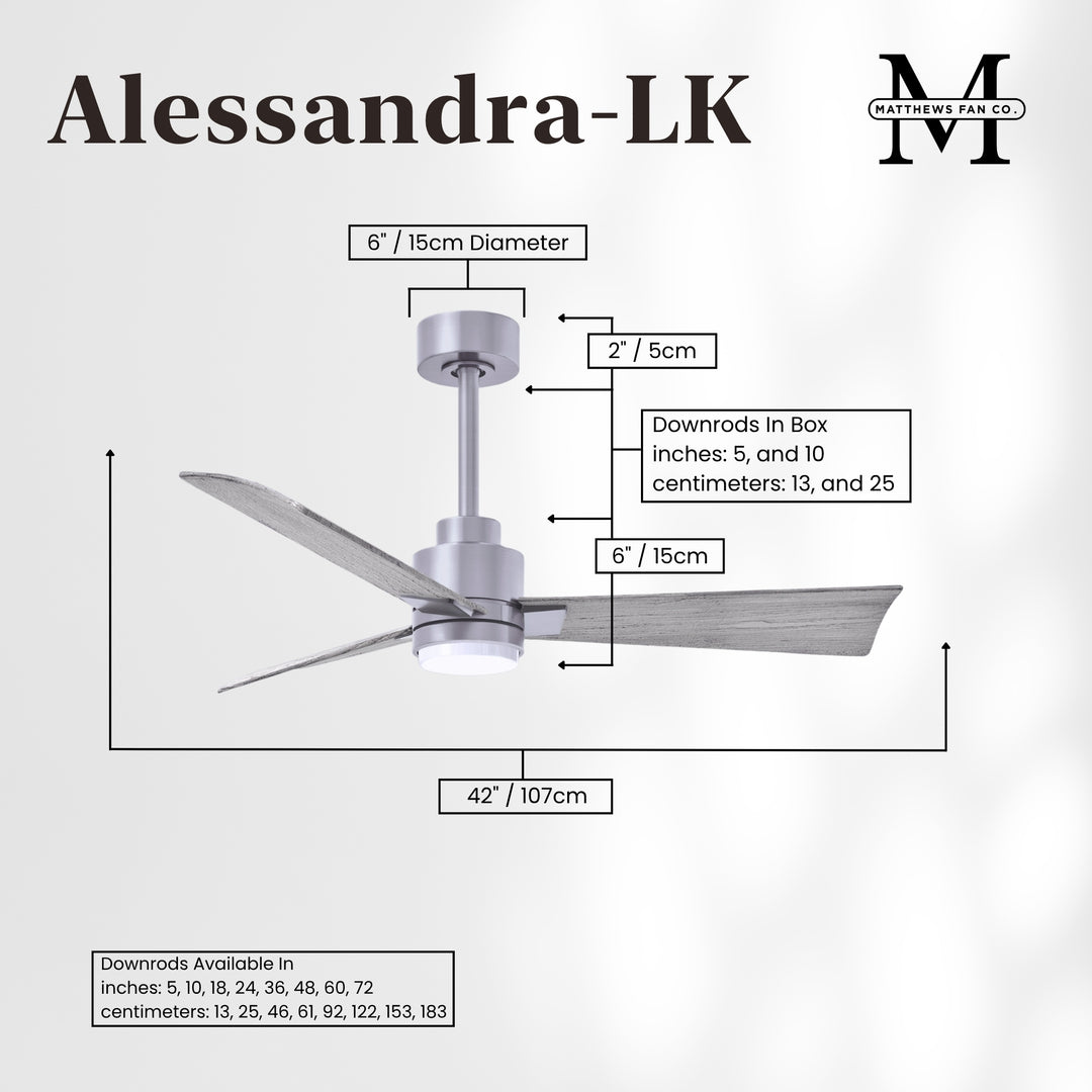 Matthews Fan Company Alessandra - 42" Outdoor, Wet-Rated Ceiling Fan