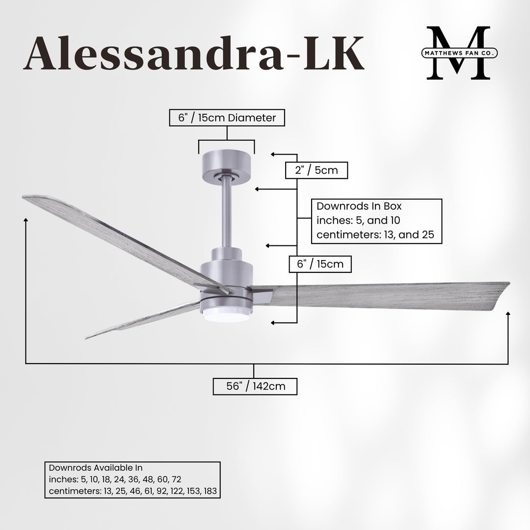 Matthews Fan Company Alessandra - 56" Outdoor, Wet-Rated Ceiling Fan