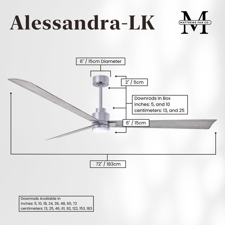 Matthews Fan Company Alessandra - 72" Outdoor Ceiling Fan