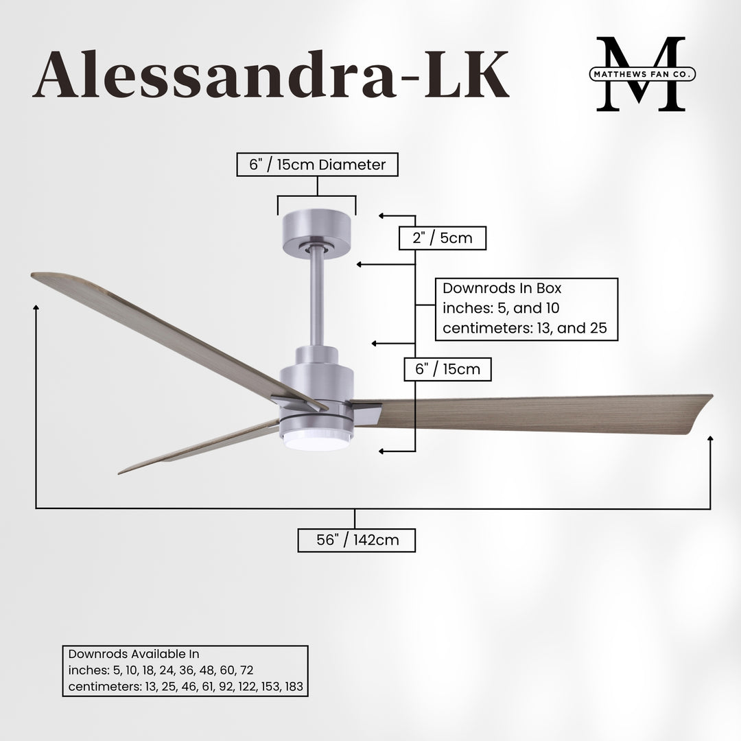 Matthews Fan Company Alessandra - 56" Outdoor, Wet-Rated Ceiling Fan