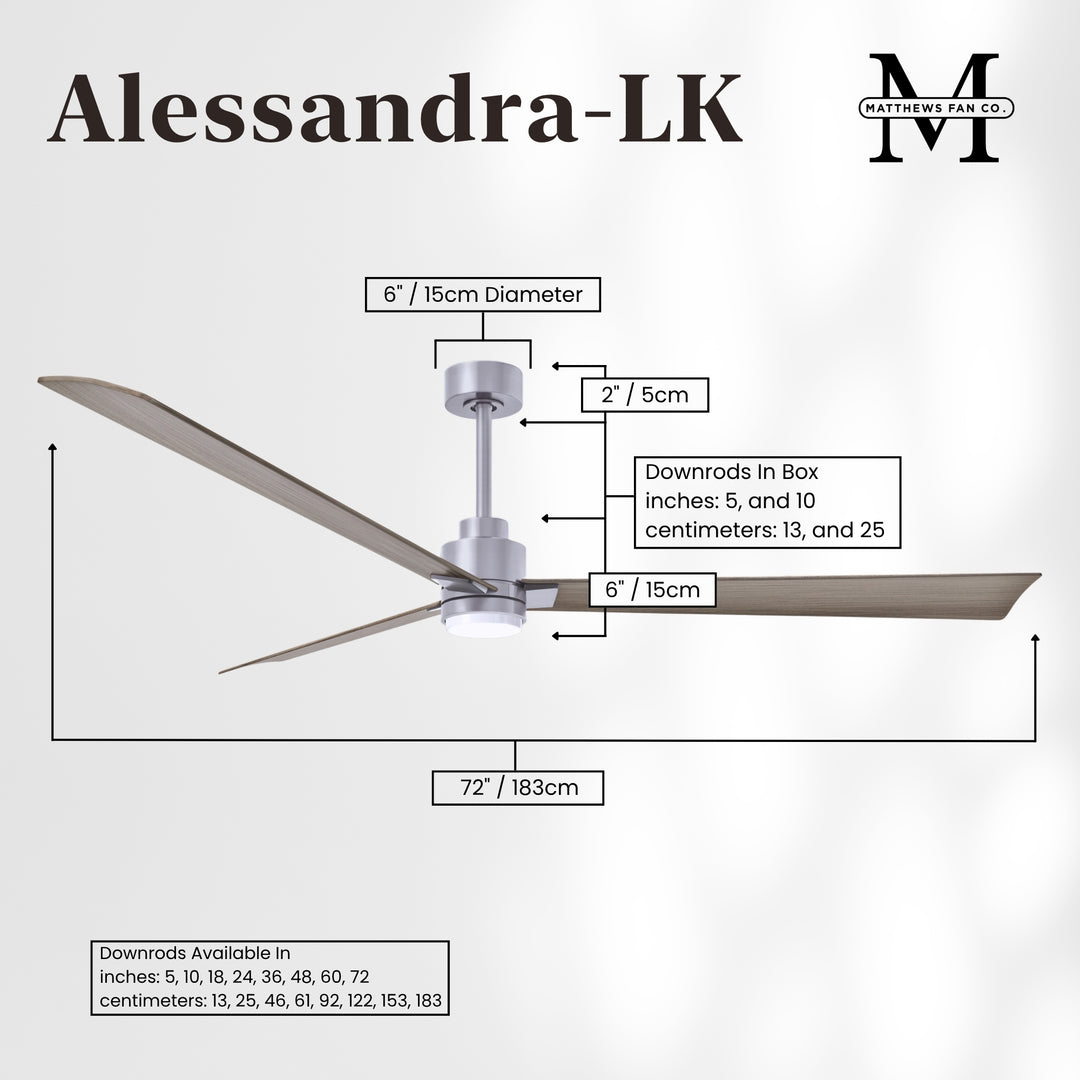 Matthews Fan Company Alessandra - 72" Outdoor Ceiling Fan