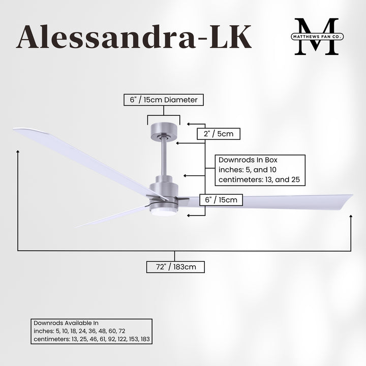 Matthews Fan Company Alessandra - 72" Outdoor Ceiling Fan
