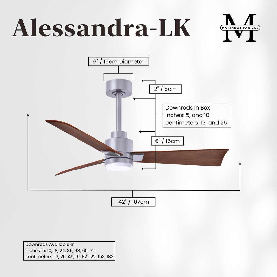 Matthews Fan Company Alessandra - 42" Outdoor, Wet-Rated Ceiling Fan