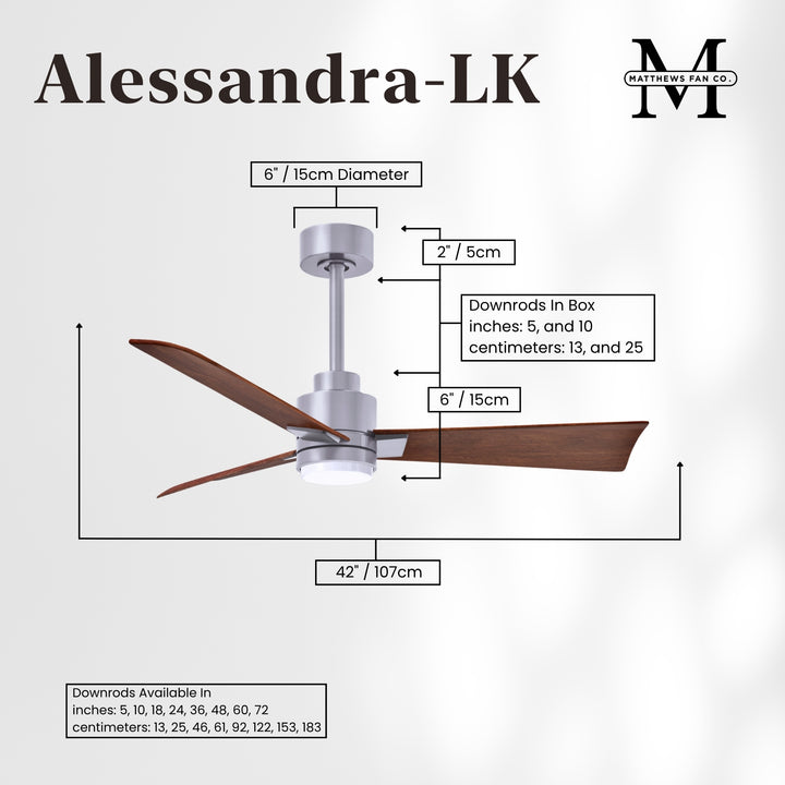 Matthews Fan Company Alessandra - 42" Outdoor, Wet-Rated Ceiling Fan