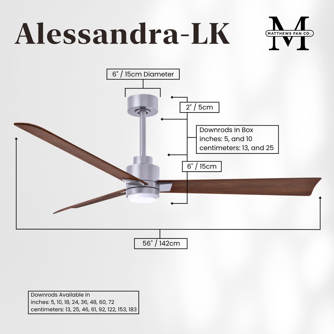 Matthews Fan Company Alessandra - 56" Outdoor, Wet-Rated Ceiling Fan