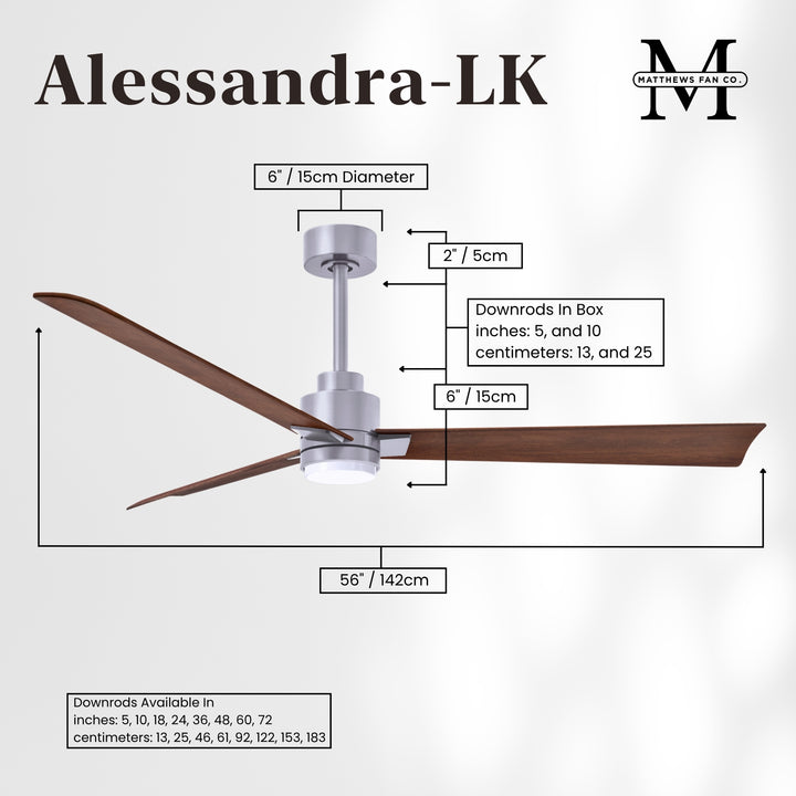 Matthews Fan Company Alessandra - 56" Outdoor, Wet-Rated Ceiling Fan