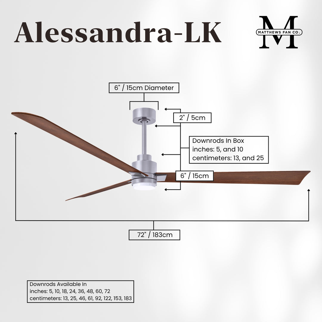 Matthews Fan Company Alessandra - 72" Outdoor Ceiling Fan