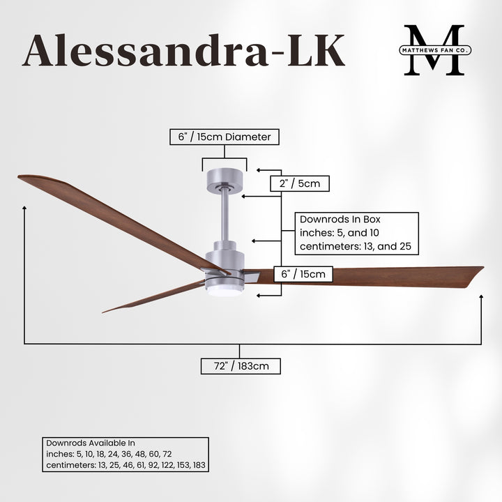 Matthews Fan Company Alessandra - 72" Outdoor Ceiling Fan