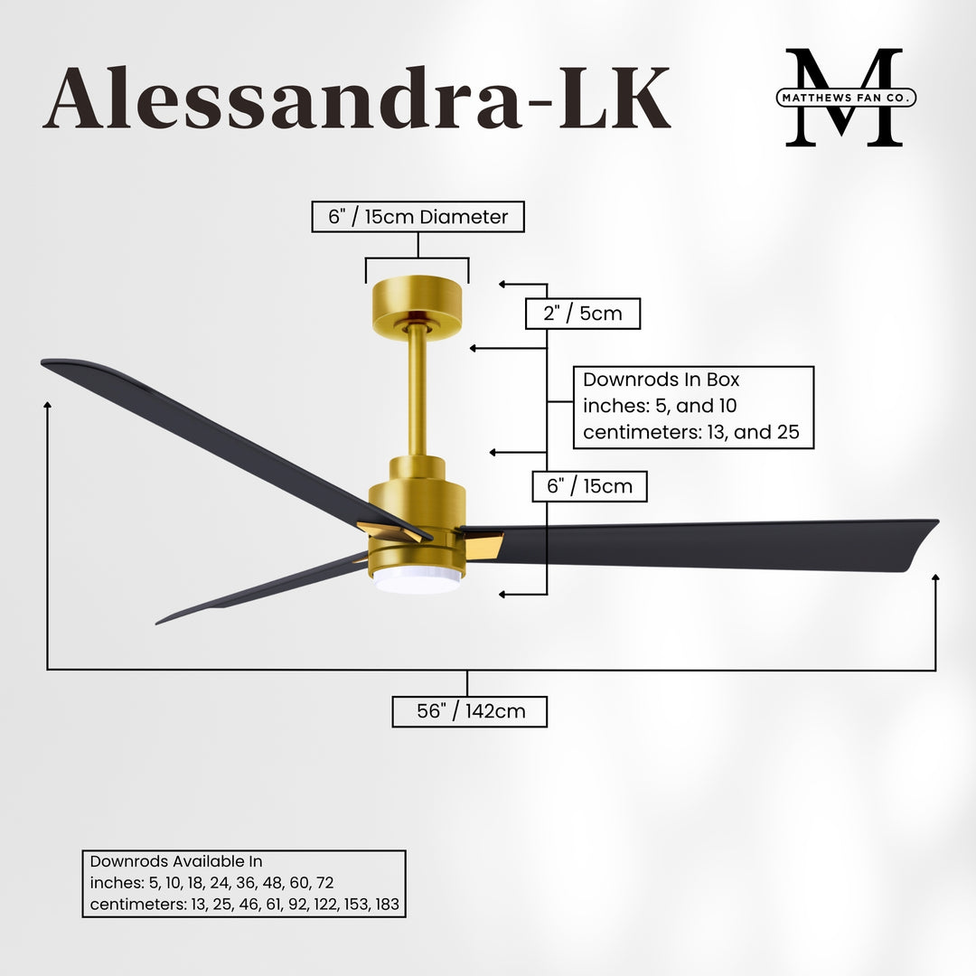 Matthews Fan Company Alessandra - 56" Outdoor, Wet-Rated Ceiling Fan