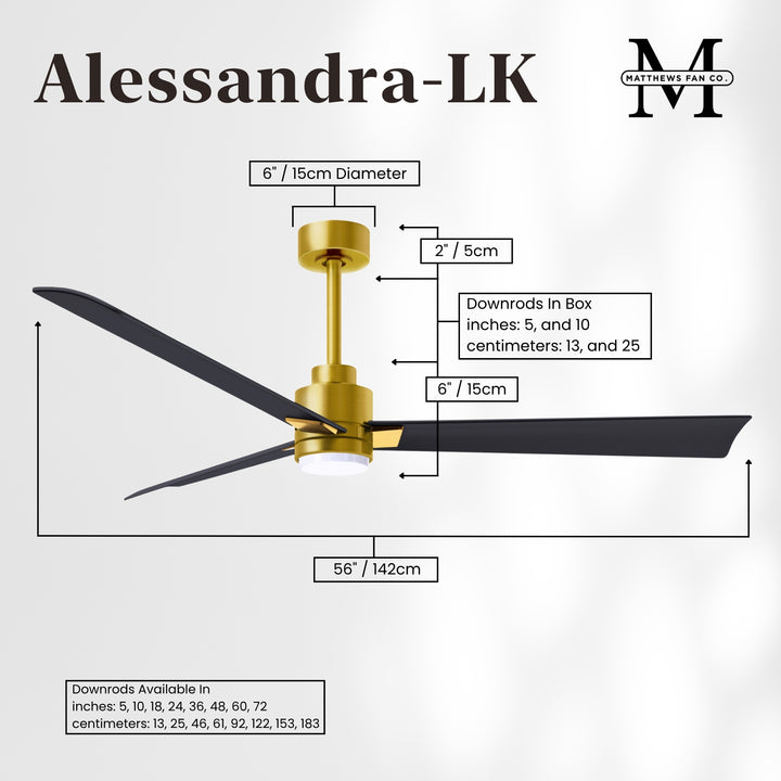 Matthews Fan Company Alessandra - 56" Outdoor, Wet-Rated Ceiling Fan