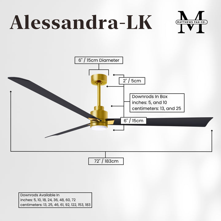 Matthews Fan Company Alessandra - 72" Outdoor Ceiling Fan