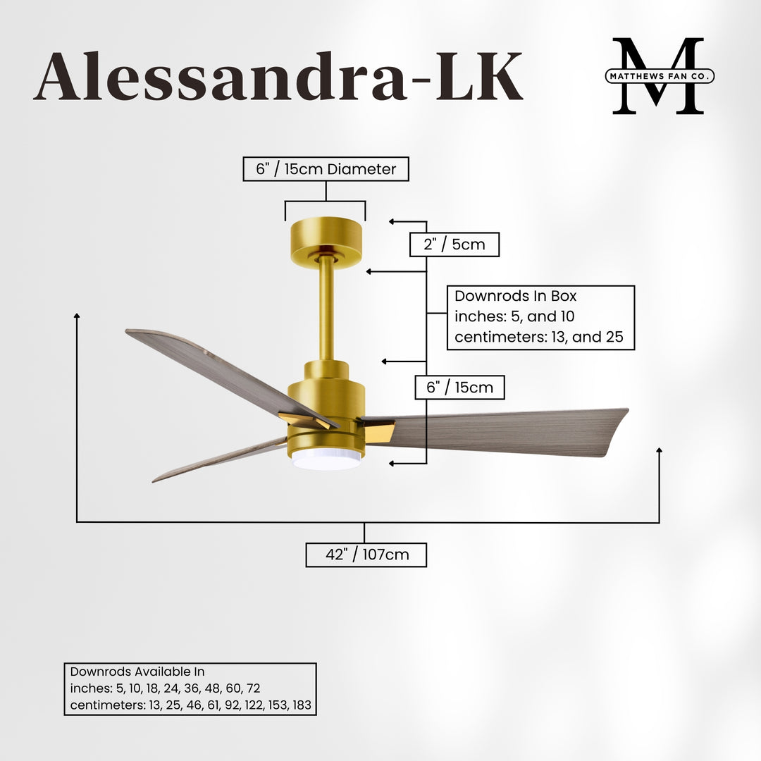 Matthews Fan Company Alessandra - 42" Outdoor, Wet-Rated Ceiling Fan