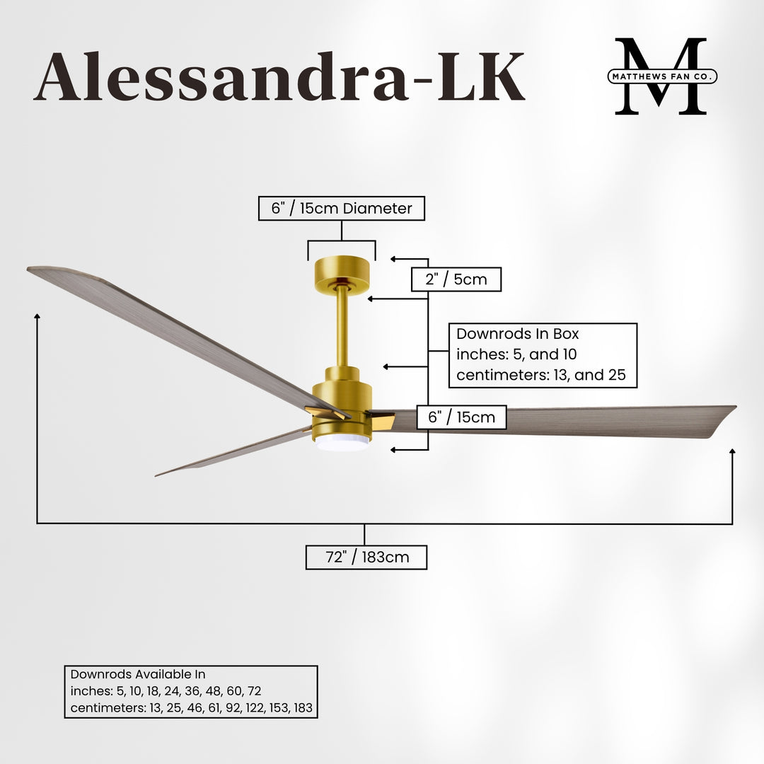 Matthews Fan Company Alessandra - 72" Outdoor Ceiling Fan