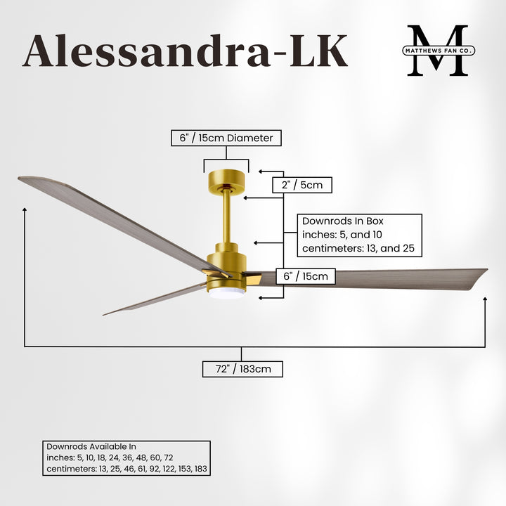 Matthews Fan Company Alessandra - 72" Outdoor Ceiling Fan