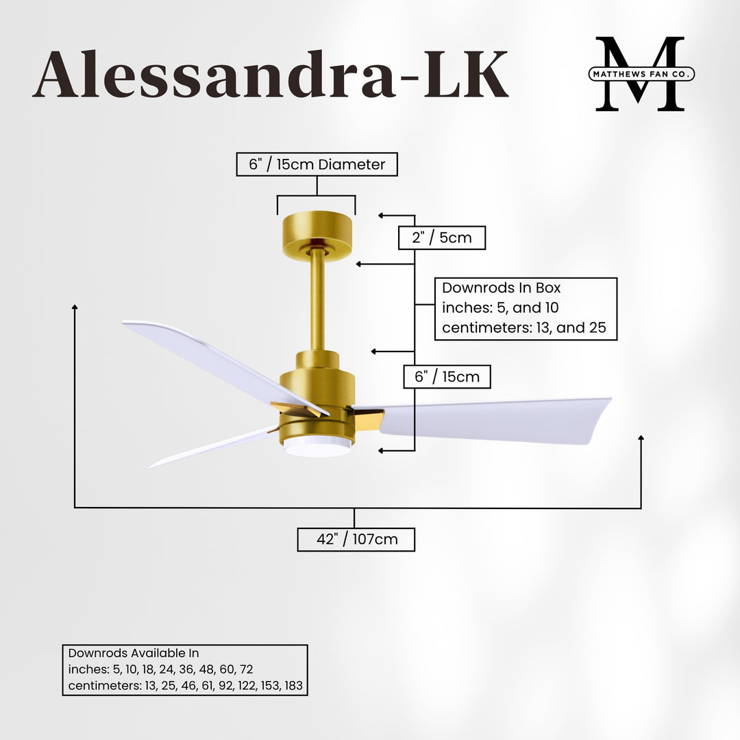 Matthews Fan Company Alessandra - 42" Outdoor, Wet-Rated Ceiling Fan