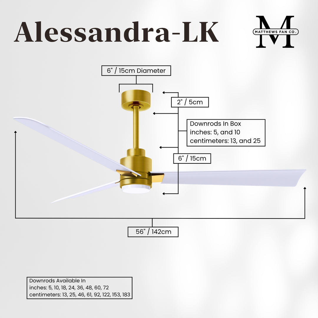 Matthews Fan Company Alessandra - 56" Outdoor, Wet-Rated Ceiling Fan