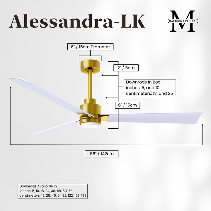 Matthews Fan Company Alessandra - 56" Outdoor, Wet-Rated Ceiling Fan