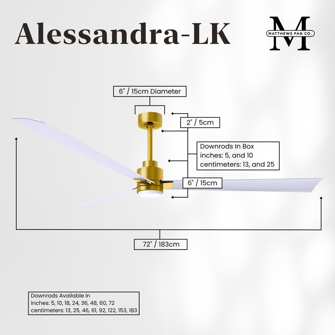 Matthews Fan Company Alessandra - 72" Outdoor Ceiling Fan