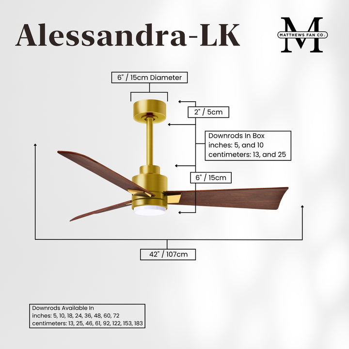 Matthews Fan Company Alessandra - 42" Outdoor, Wet-Rated Ceiling Fan