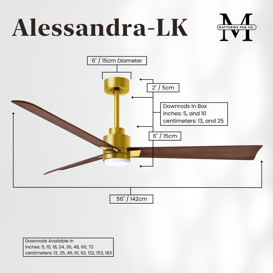 Matthews Fan Company Alessandra - 56" Outdoor, Wet-Rated Ceiling Fan