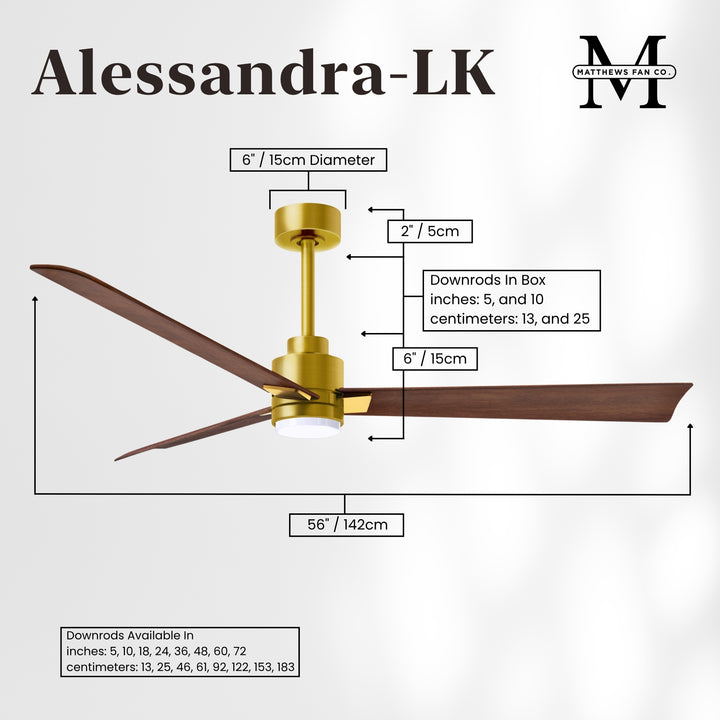 Matthews Fan Company Alessandra - 56" Outdoor, Wet-Rated Ceiling Fan