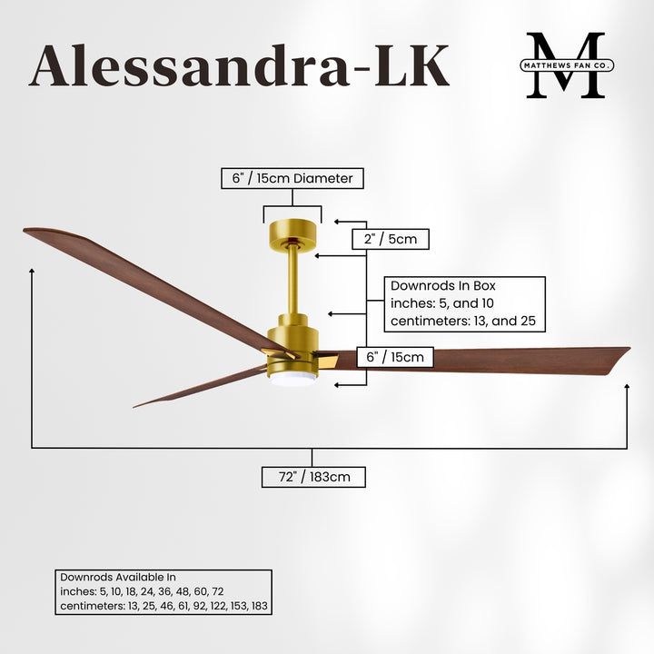 Matthews Fan Company Alessandra - 72" Outdoor Ceiling Fan