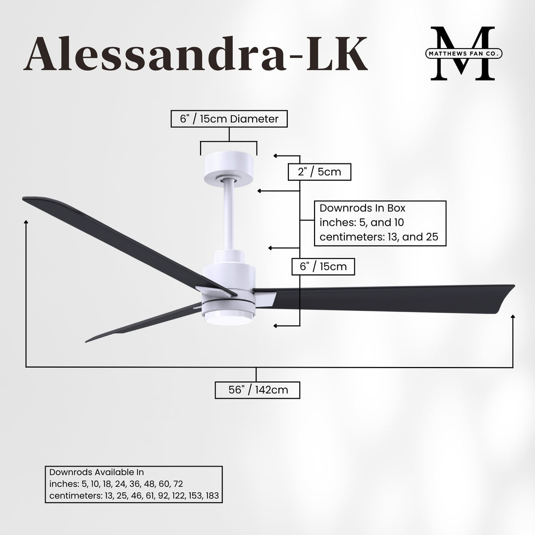 Matthews Fan Company Alessandra - 56" Outdoor, Wet-Rated Ceiling Fan