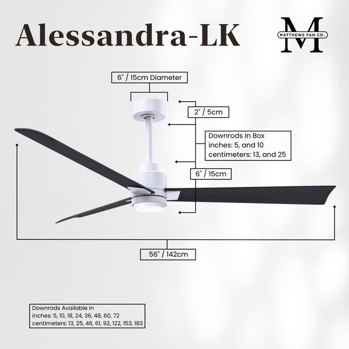 Matthews Fan Company Alessandra - 56" Outdoor, Wet-Rated Ceiling Fan