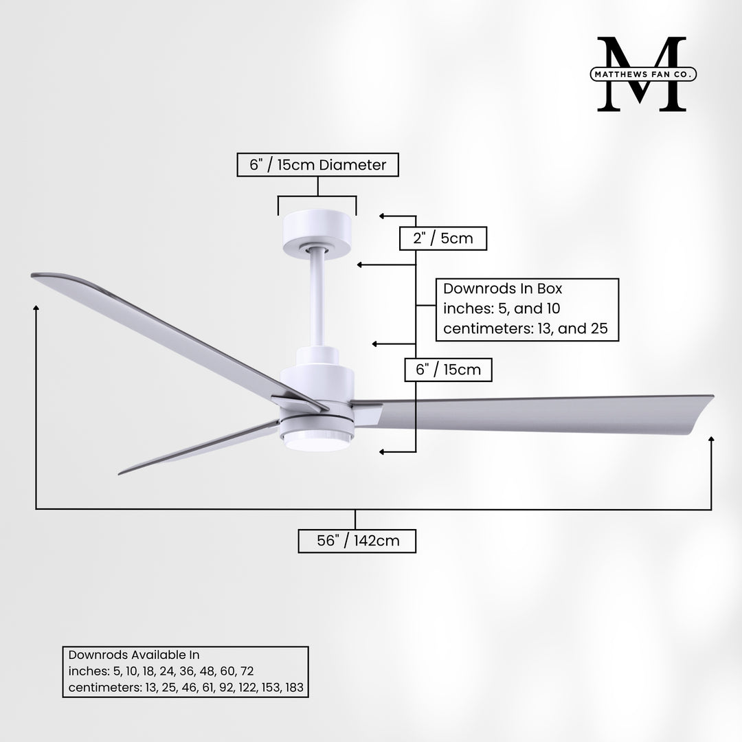 Matthews Fan Company Alessandra - 56" Outdoor, Wet-Rated Ceiling Fan