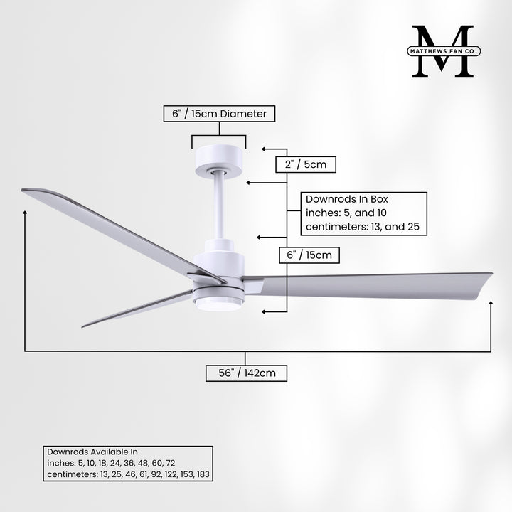 Matthews Fan Company Alessandra - 56" Outdoor, Wet-Rated Ceiling Fan