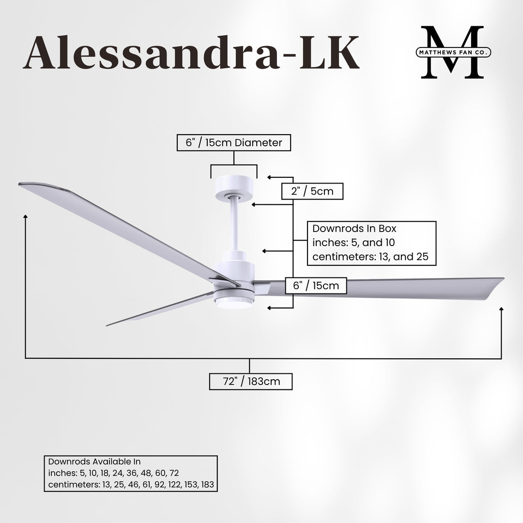 Matthews Fan Company Alessandra - 72" Outdoor Ceiling Fan