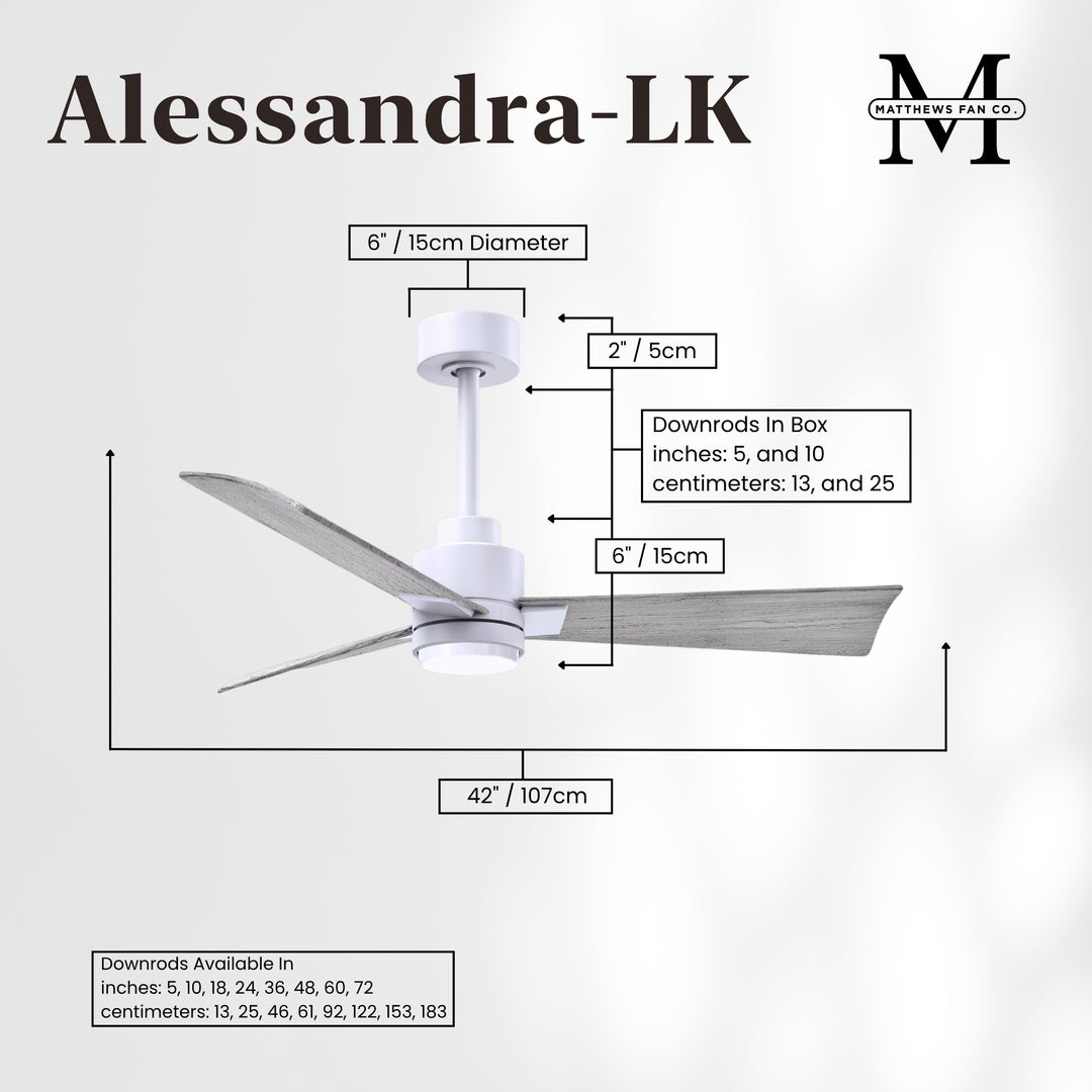 Matthews Fan Company Alessandra - 42" Outdoor, Wet-Rated Ceiling Fan