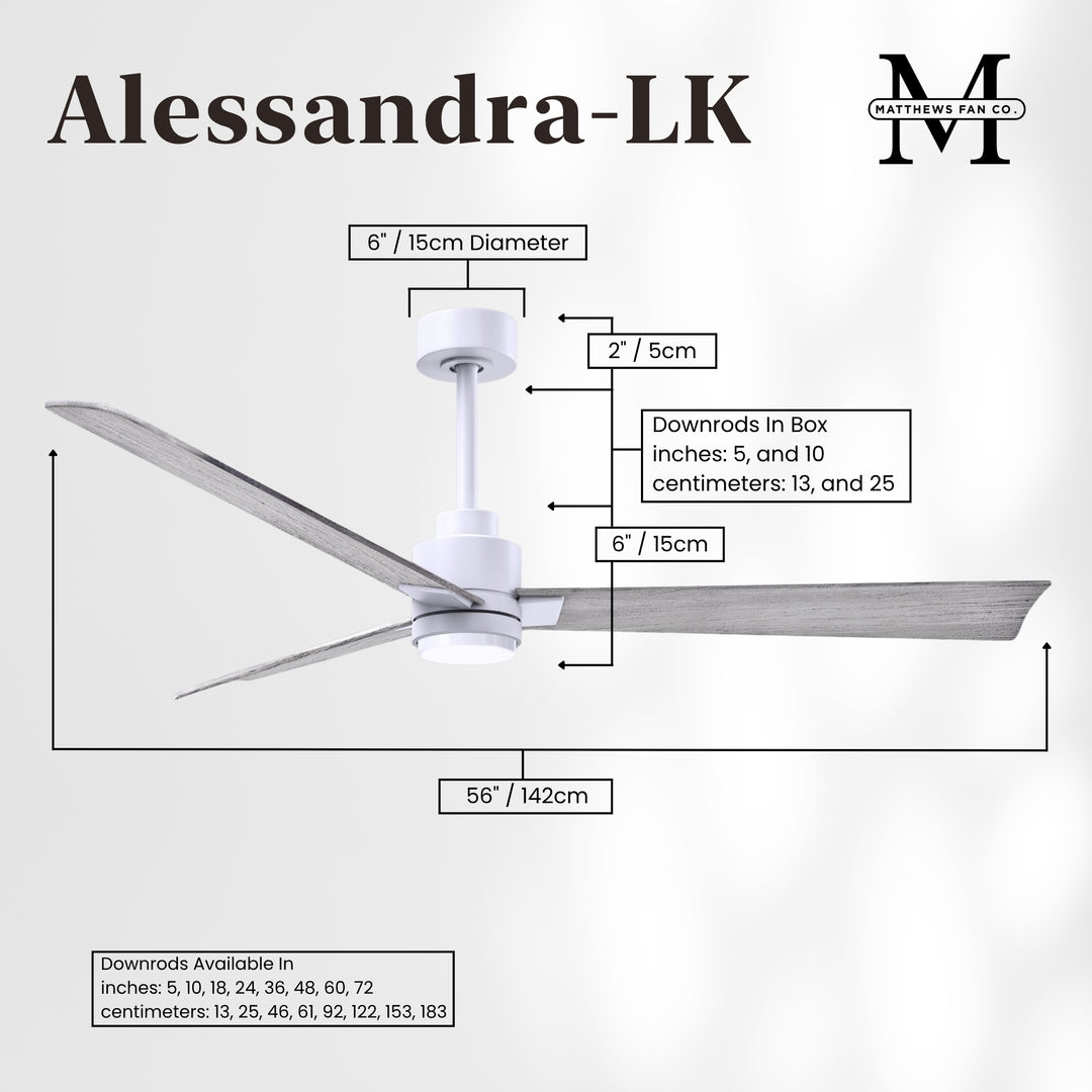 Matthews Fan Company Alessandra - 56" Outdoor, Wet-Rated Ceiling Fan