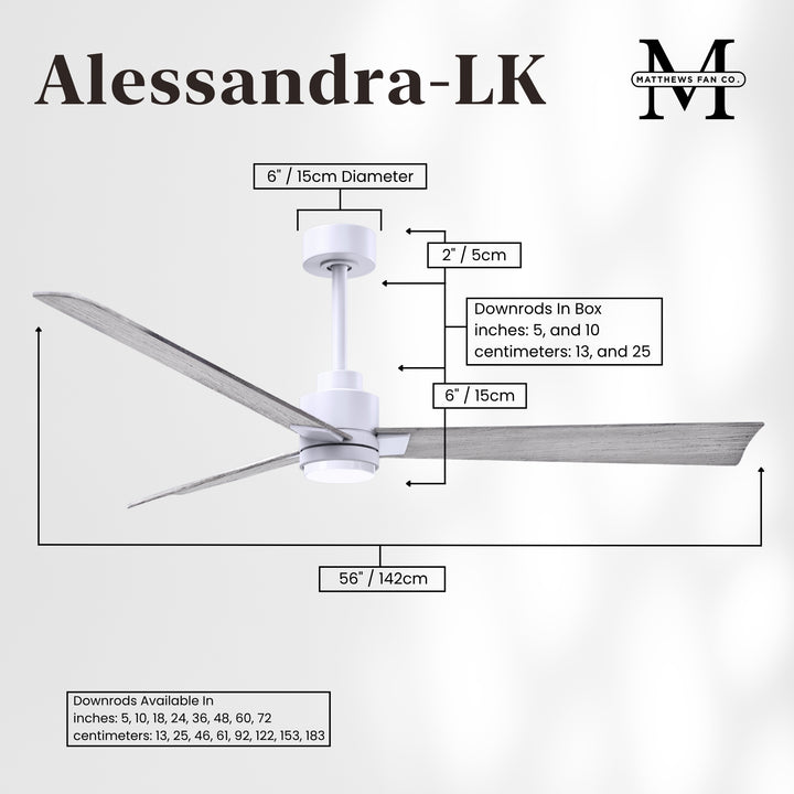 Matthews Fan Company Alessandra - 56" Outdoor, Wet-Rated Ceiling Fan