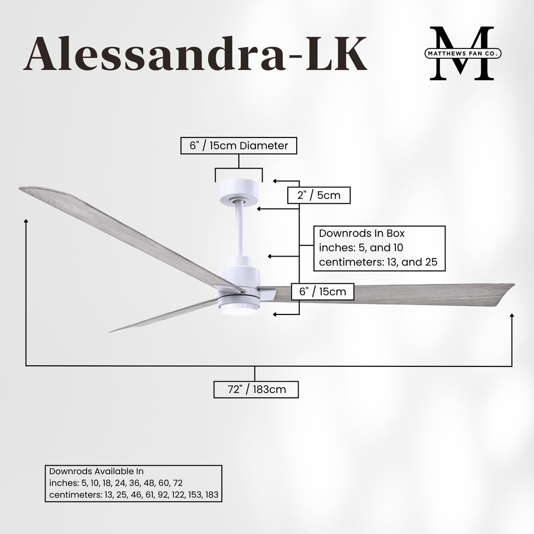 Matthews Fan Company Alessandra - 72" Outdoor Ceiling Fan
