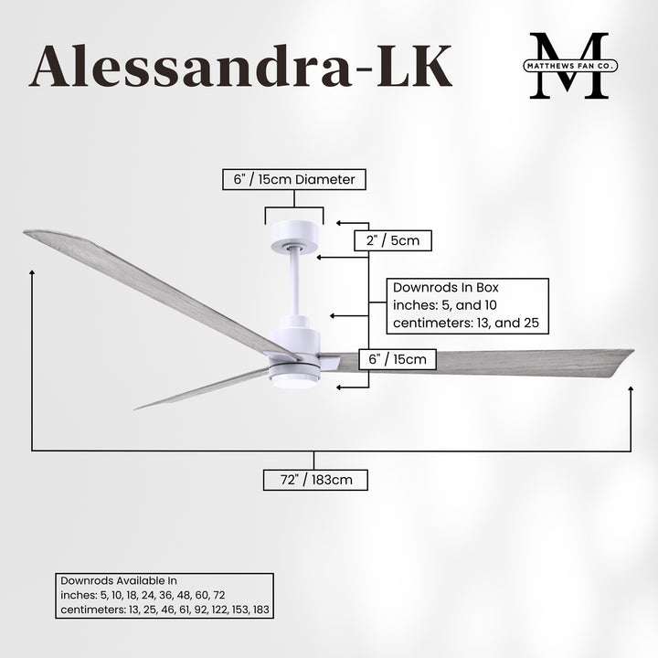 Matthews Fan Company Alessandra - 72" Outdoor Ceiling Fan