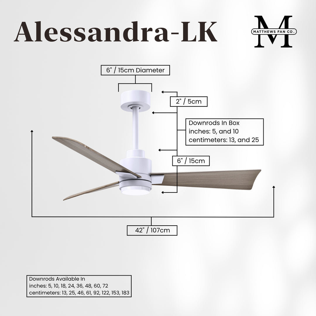 Matthews Fan Company Alessandra - 42" Outdoor, Wet-Rated Ceiling Fan