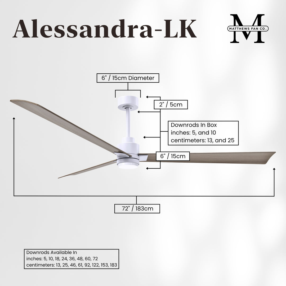 Matthews Fan Company Alessandra - 72" Outdoor Ceiling Fan