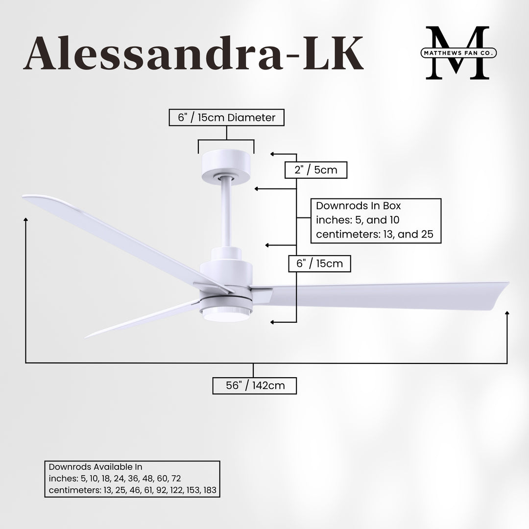 Matthews Fan Company Alessandra - 56" Outdoor, Wet-Rated Ceiling Fan