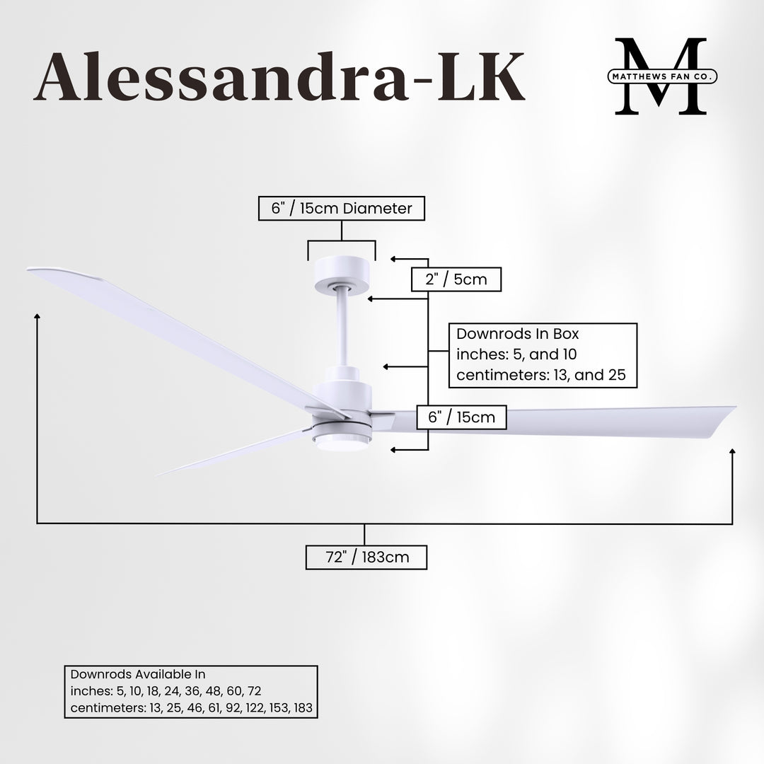 Matthews Fan Company Alessandra - 72" Outdoor Ceiling Fan