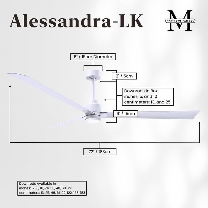 Matthews Fan Company Alessandra - 72" Outdoor Ceiling Fan