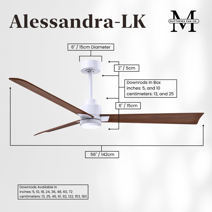 Matthews Fan Company Alessandra - 56" Outdoor, Wet-Rated Ceiling Fan