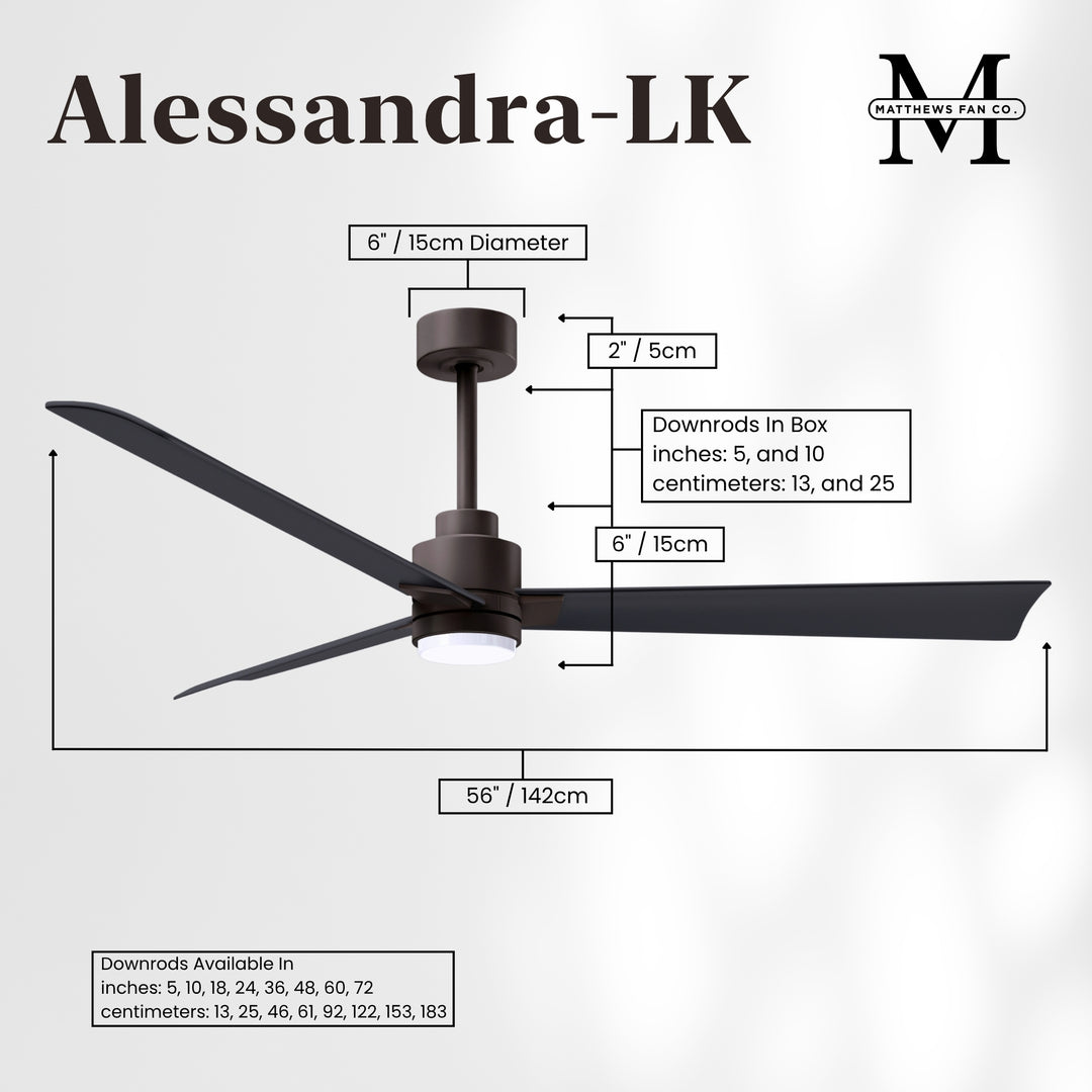 Matthews Fan Company Alessandra - 56" Outdoor, Wet-Rated Ceiling Fan